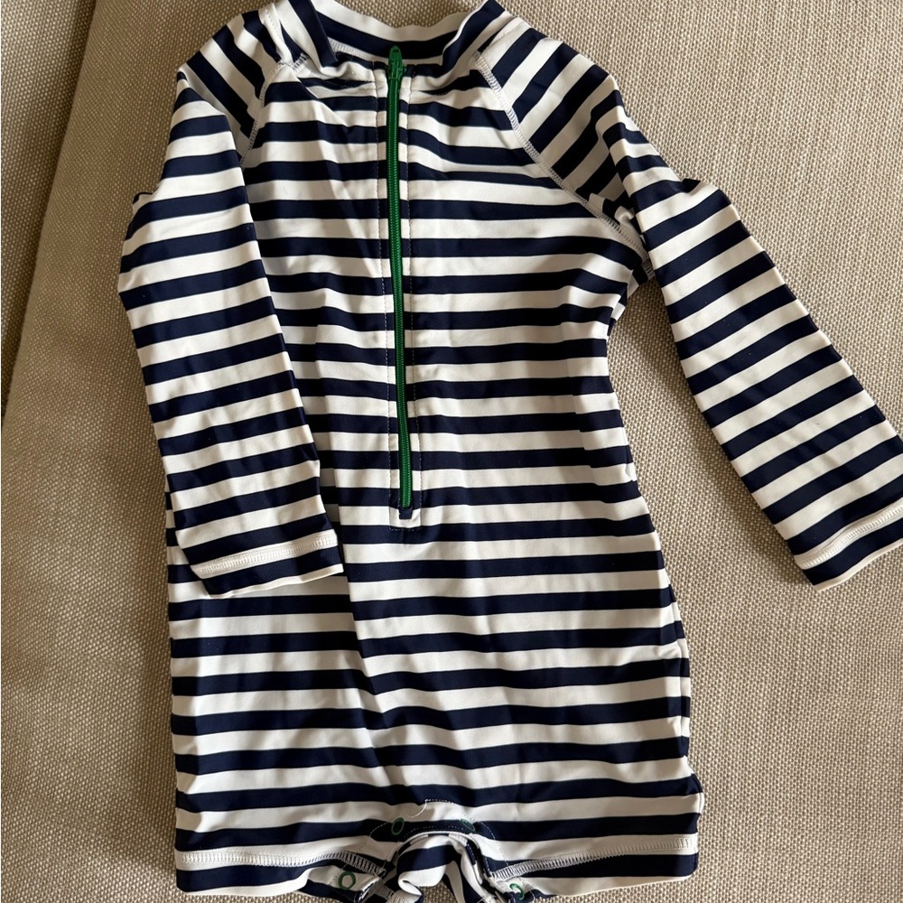 Primary Striped one piece Rashguard